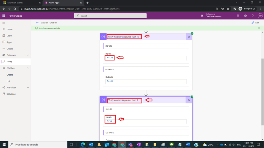 Usage of Greater Function in Power Automate